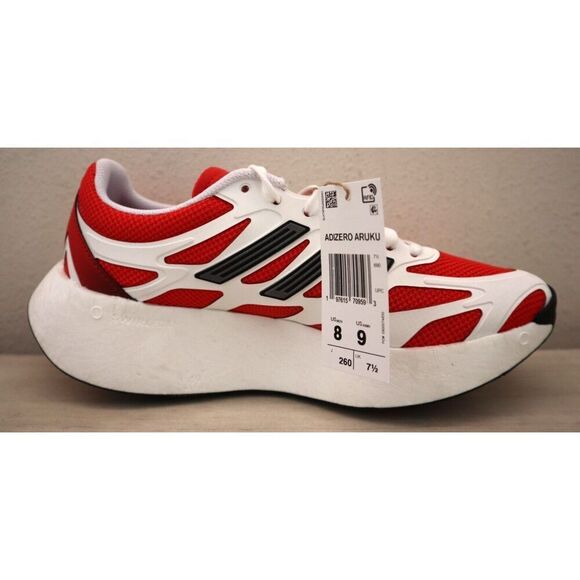 Adidas JI0308 Men's Sz 8 Women's Sz 9 White/Red Adizero Aruku Casual Shoes - Picture 5 of 12